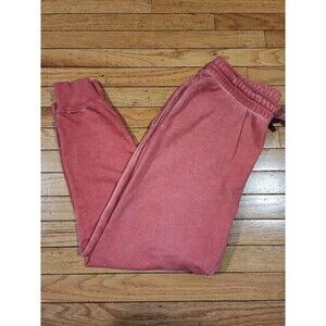 Men’s Garment-Washed Fleece Jogger Sweatpants – Size Medium – Elastic Drawstring